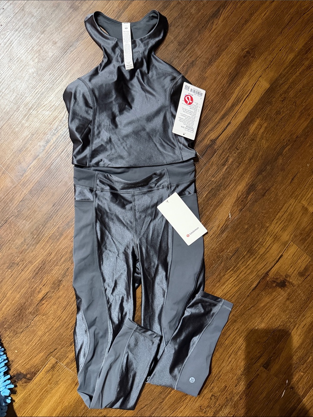 lululemon Black Racerback Crop Tank